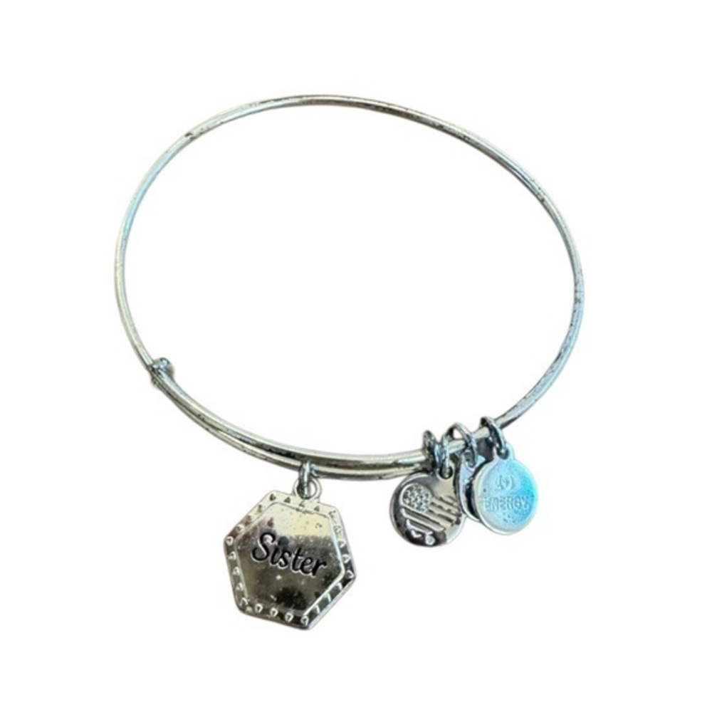 Alex and Ani Silver Sister Charm Bracelet
